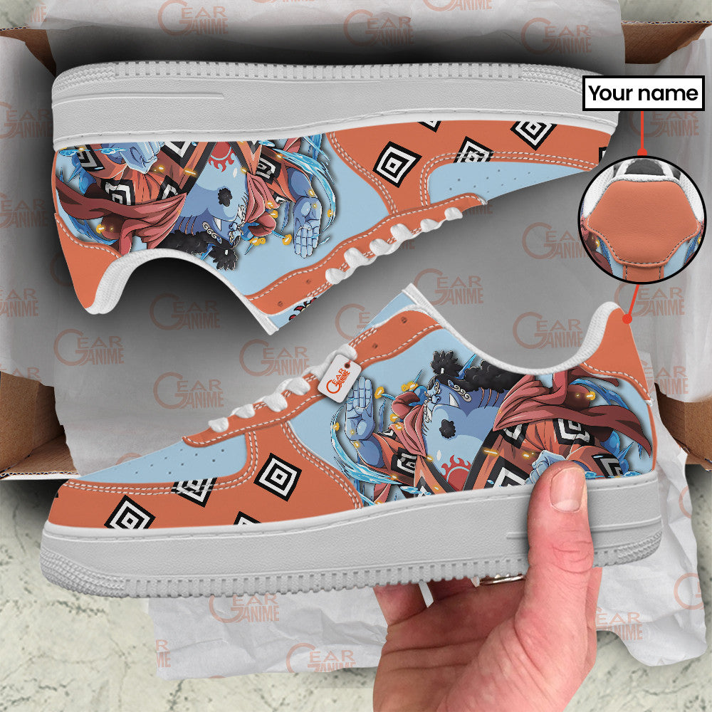 Baskets Anime Jinbe Personalized en Cuir Chaussures Basses Unisexes Anime Manga