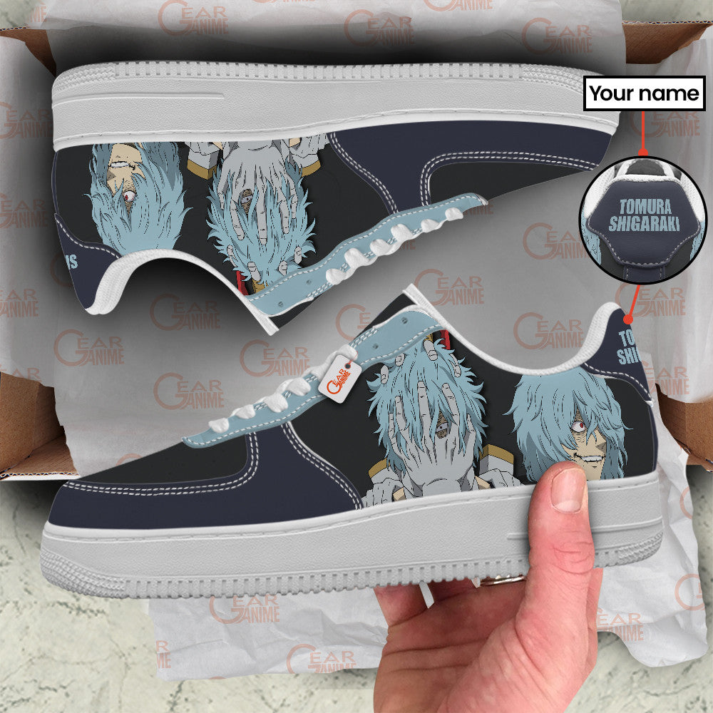 Baskets Anime Tomura Shigaraki Personalized en Cuir Chaussures Basses Unisexes Anime Manga