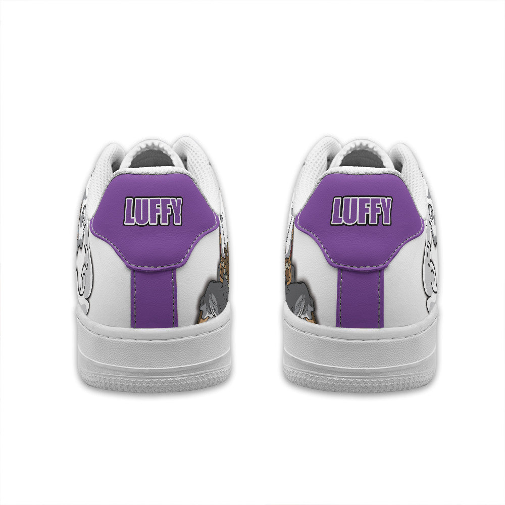 Baskets Anime Monkey D. Luffy Gear 5 Personalized en Cuir Chaussures Basses Unisexes One Piece