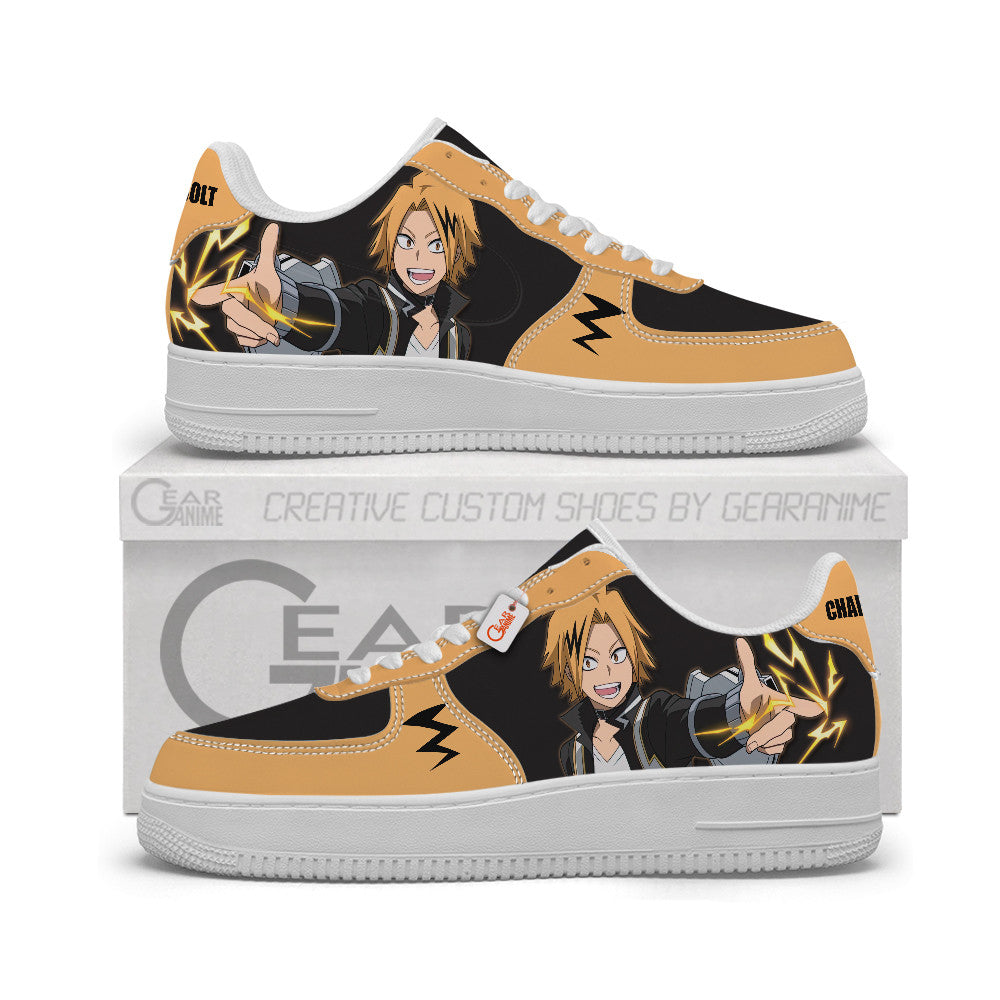 Baskets Anime Denki Kaminari Chargebolt Personalized en Cuir Chaussures Basses Unisexes Anime Manga