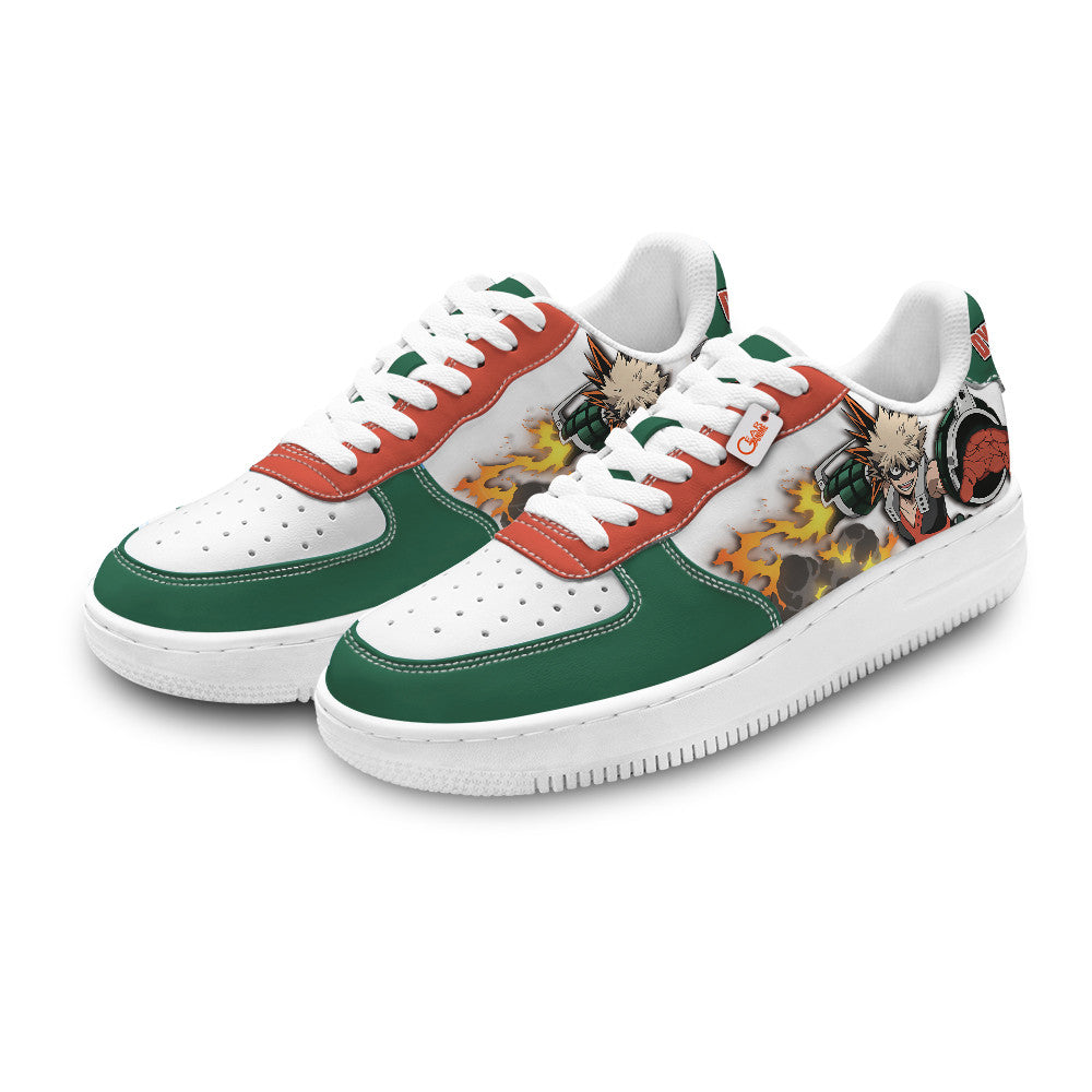 Baskets Anime Katsuki Bakugo Dynamight Personalized en Cuir Chaussures Basses Unisexes One Piece