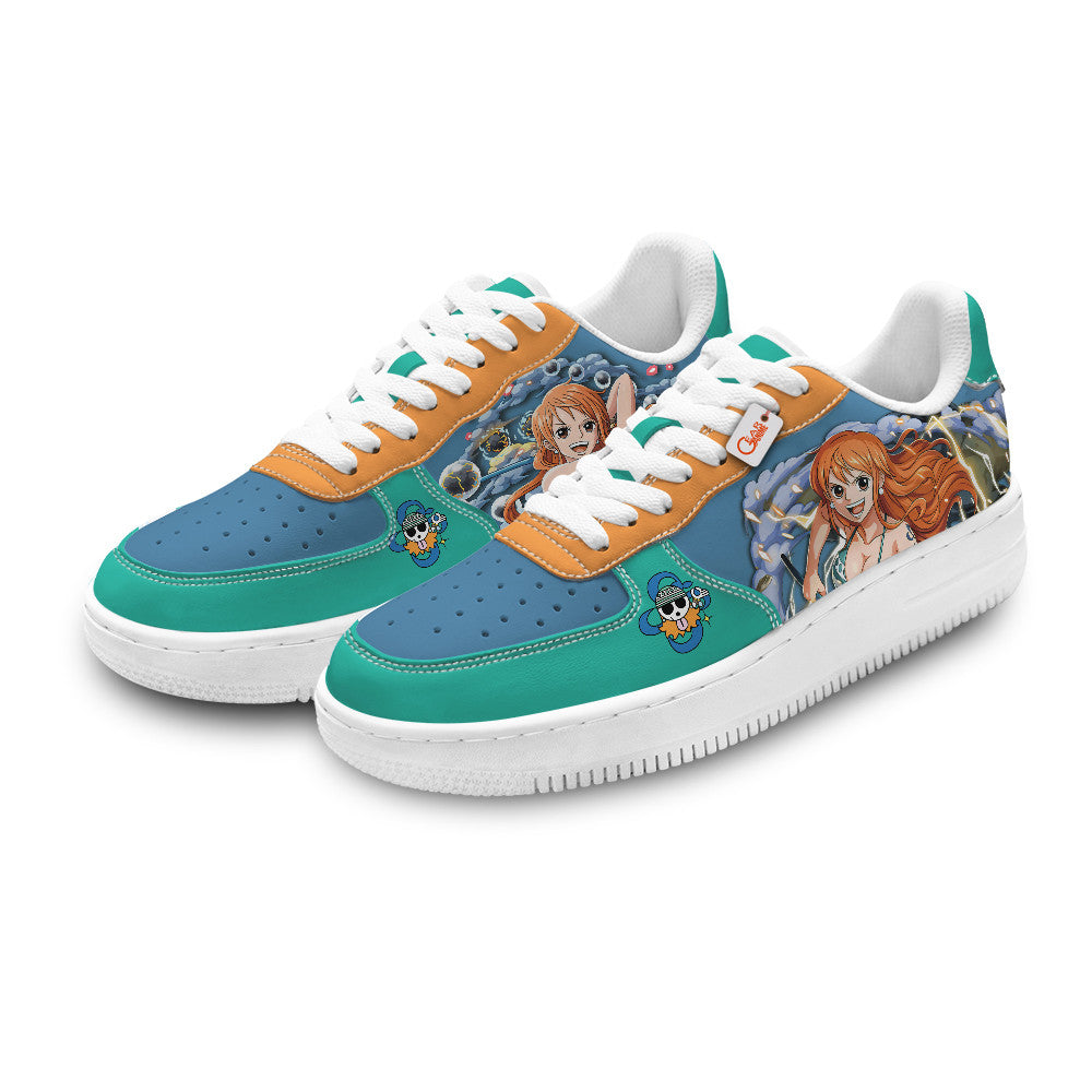 Baskets Anime Nami Personalized en Cuir Chaussures Basses Unisexes One Piece