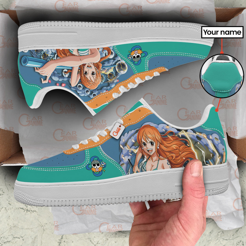 Baskets Anime Nami Personalized en Cuir Chaussures Basses Unisexes One Piece