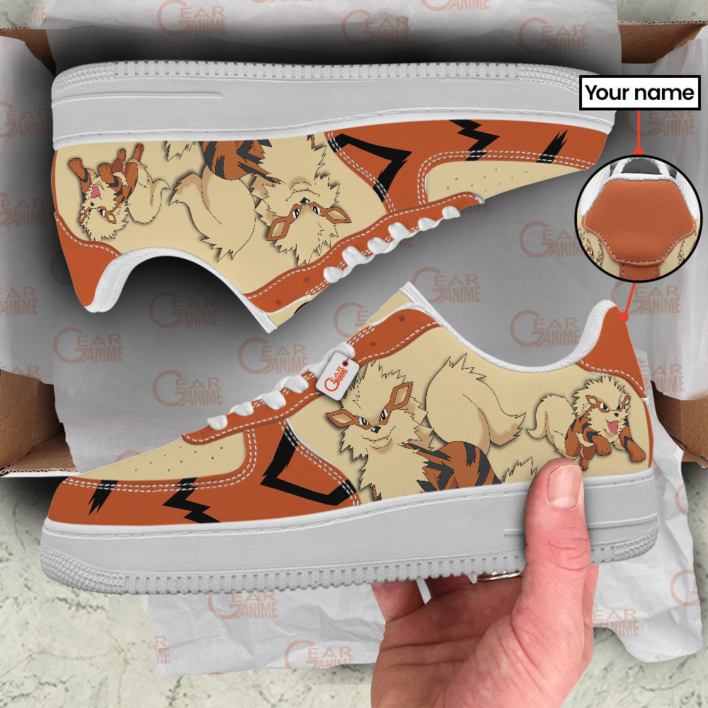 Baskets Anime Arcanine Personalized en Cuir Chaussures Basses Unisexes Anime Manga