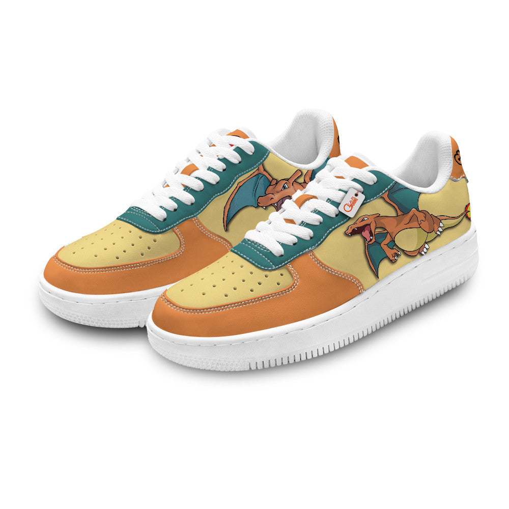 Baskets Anime Charizard Personalized en Cuir Chaussures Basses Unisexes Anime Manga