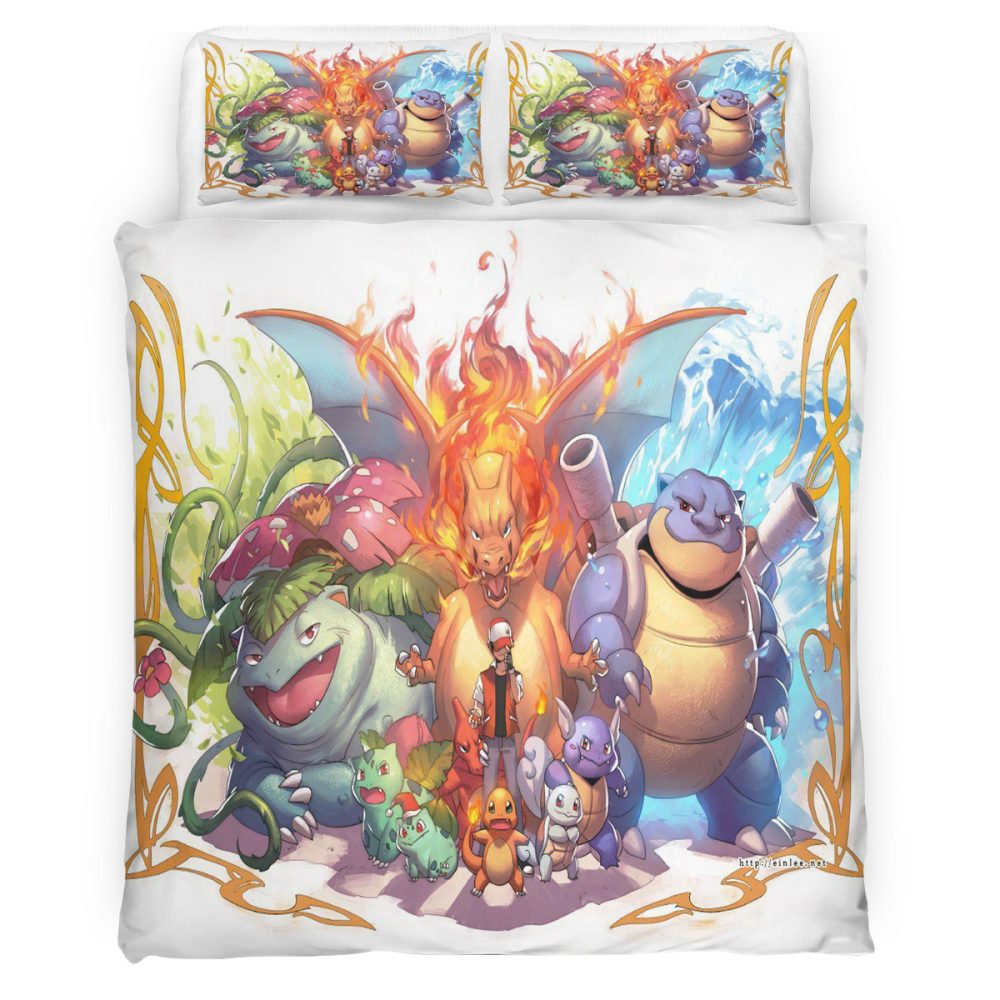 Housse De Couette Pokemon 111 Parure de lit Ensemble De Literie