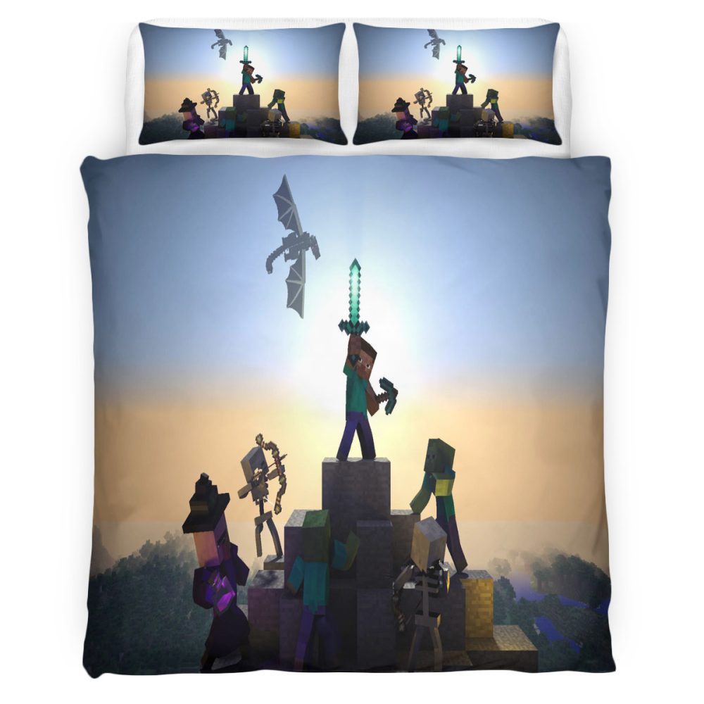 Housse De Couette Minecraft 121 Parure de lit Ensemble De Literie
