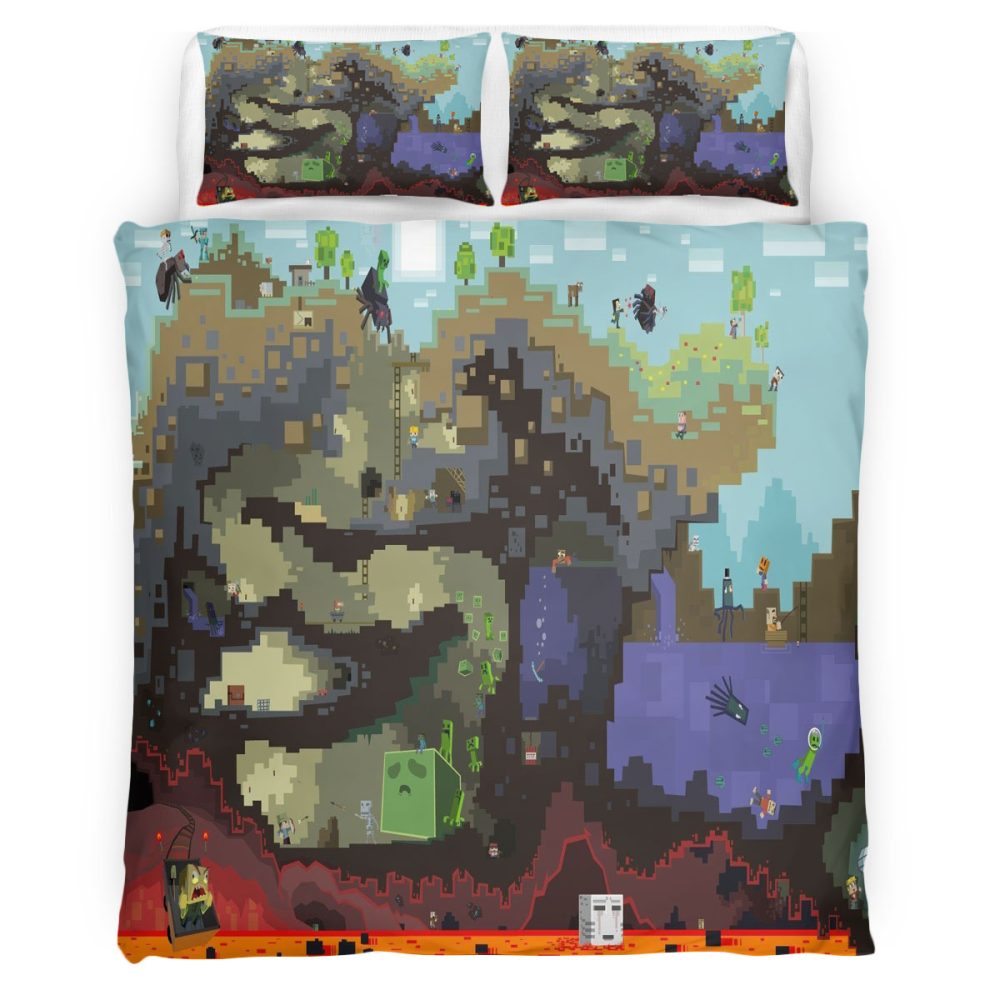 Housse De Couette Minecraft 112 Parure de lit Ensemble De Literie