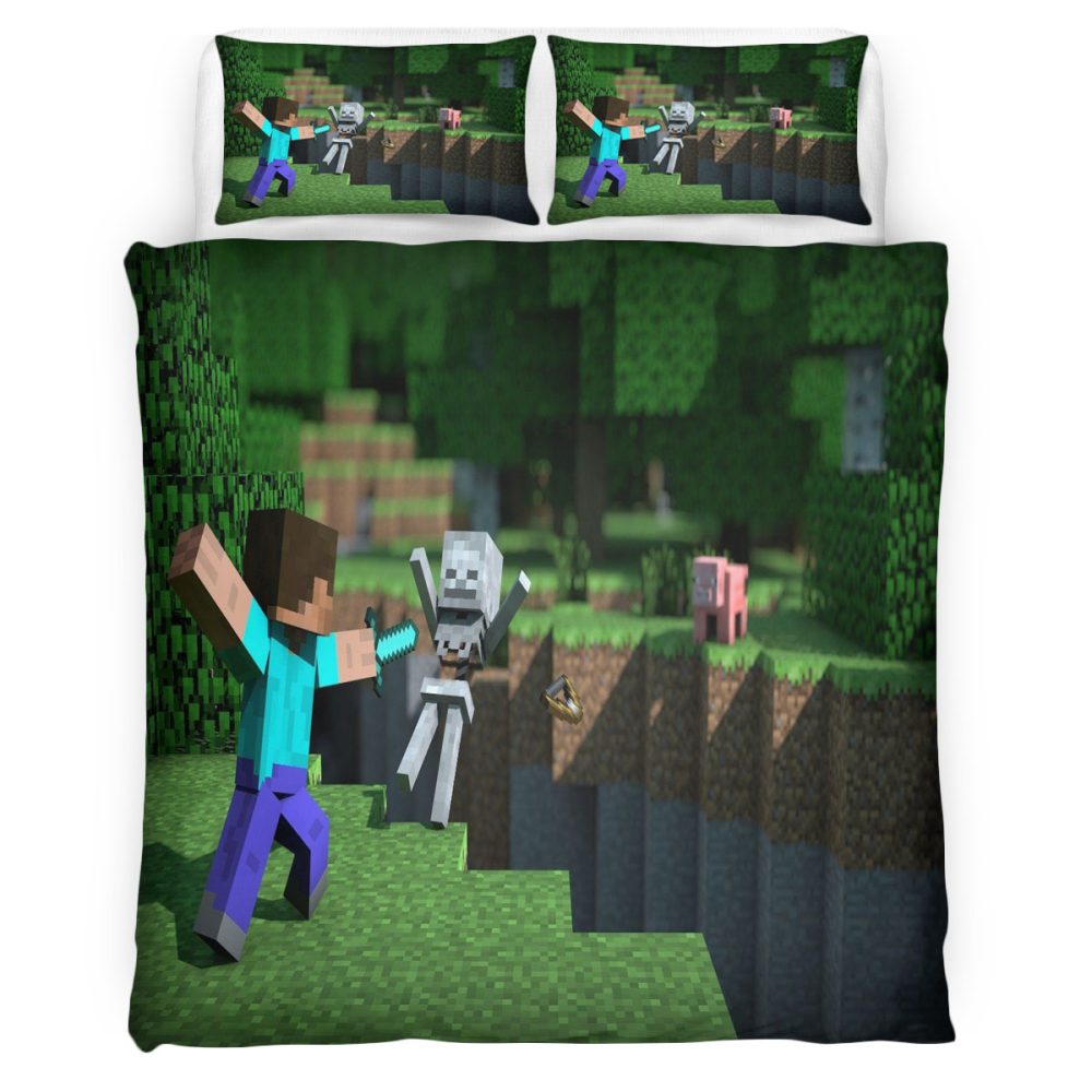 Housse De Couette Minecraft 109 Parure de lit Ensemble De Literie