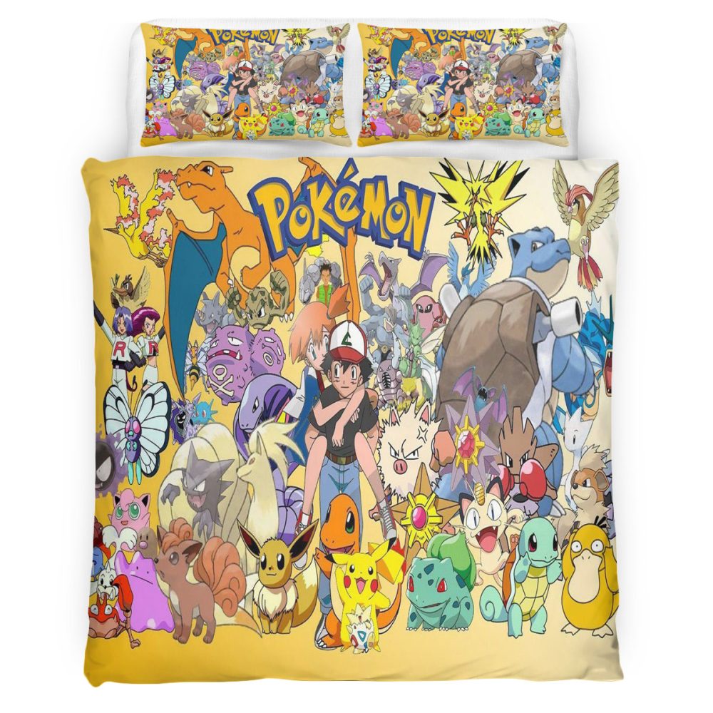 Housse De Couette Pokemon 110 Parure de lit Ensemble De Literie