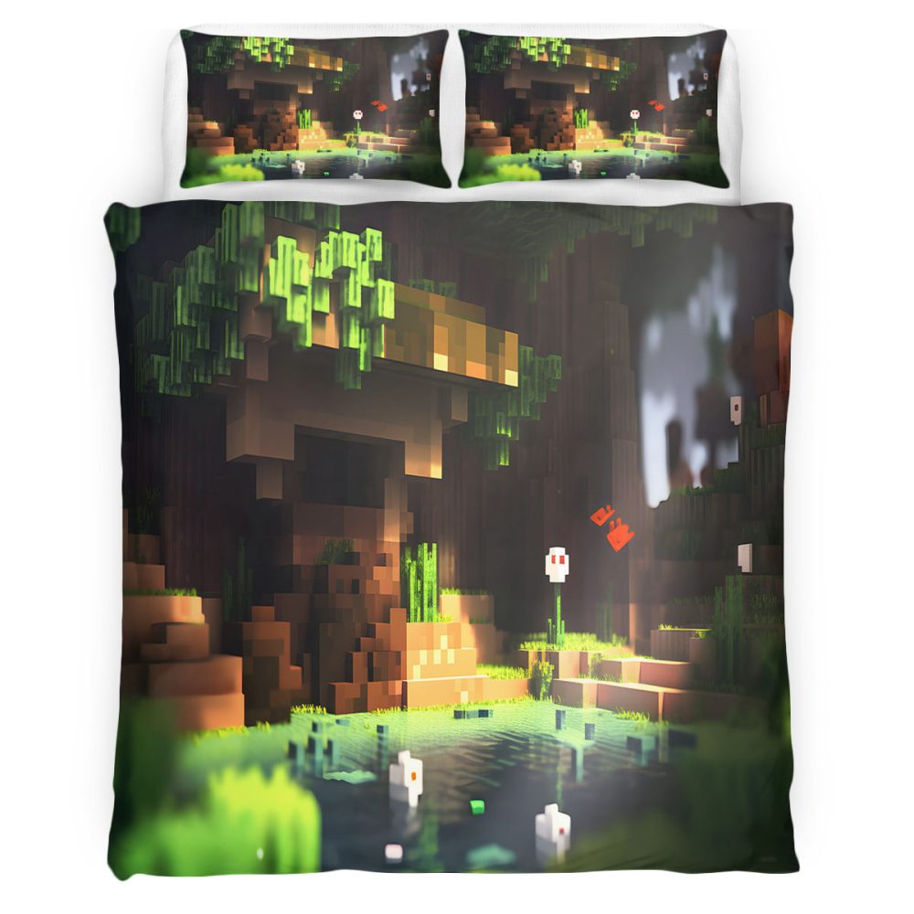 Housse De Couette Minecraft 120 Parure de lit Ensemble De Literie