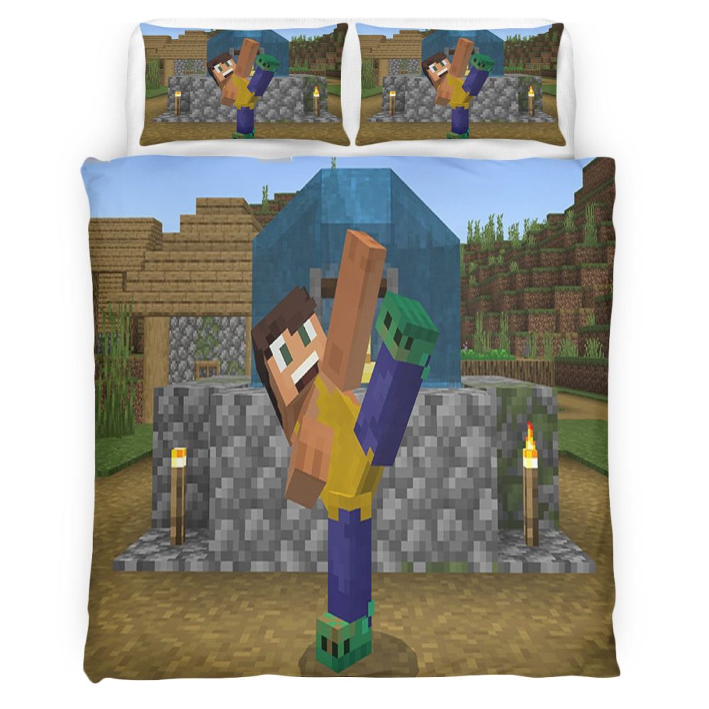 Housse De Couette Minecraft 122 Parure de lit Ensemble De Literie