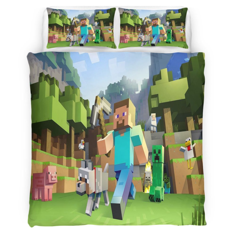 Housse De Couette Minecraft 103 Parure de lit Ensemble De Literie