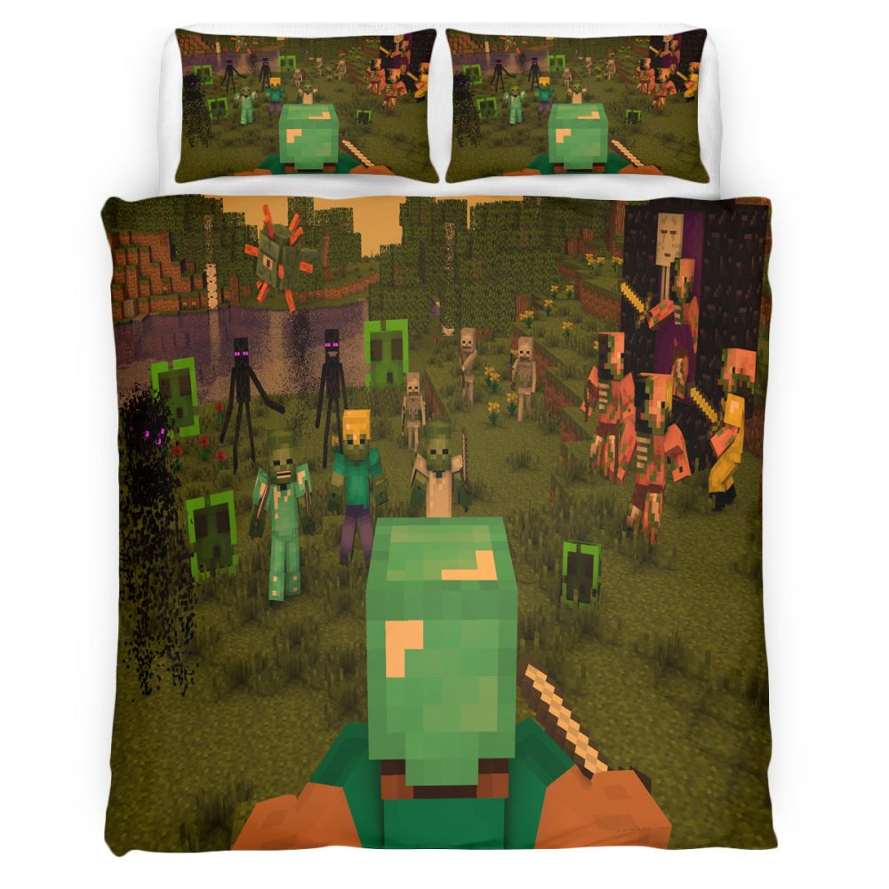 Housse De Couette Minecraft 117 Parure de lit Ensemble De Literie