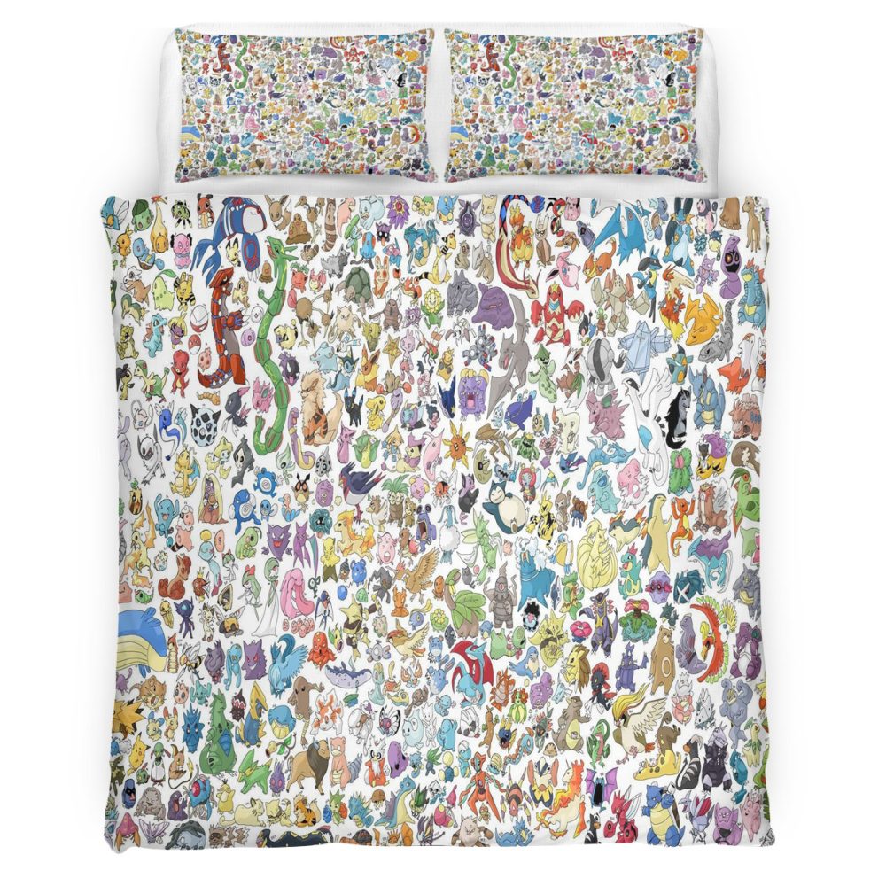 Housse De Couette Pokemon 123 Parure de lit Ensemble De Literie