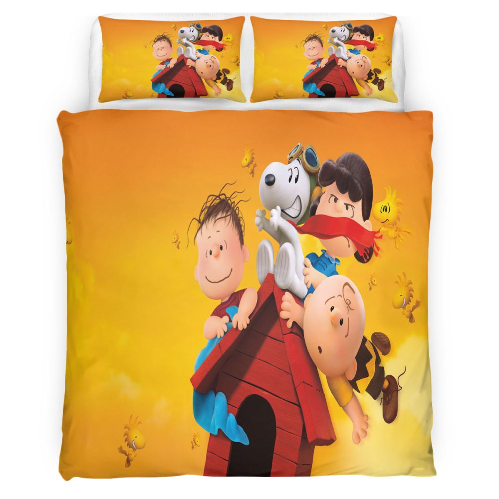 Housse De Couette Snoopy Peanuts 104 Parure de lit Ensemble De Literie
