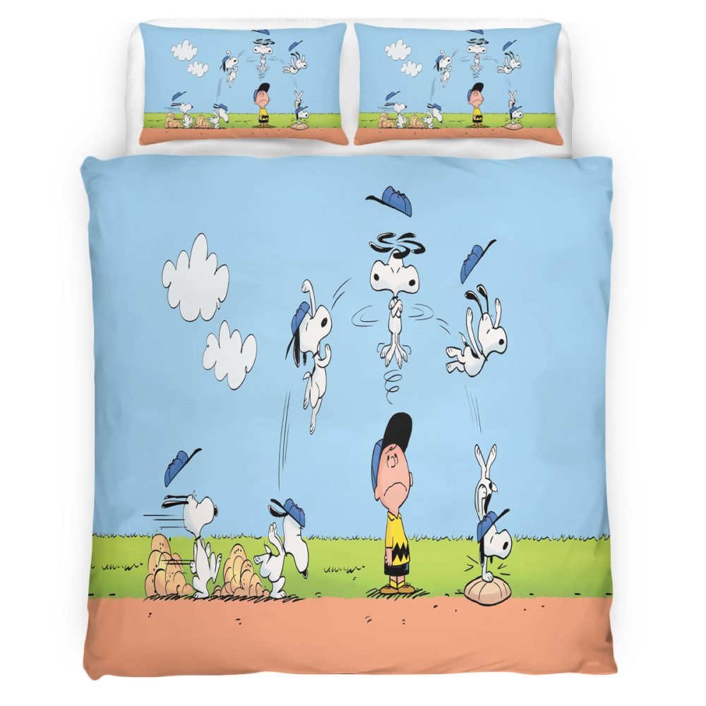 Housse De Couette Snoopy Peanuts 100 Parure de lit Ensemble De Literie