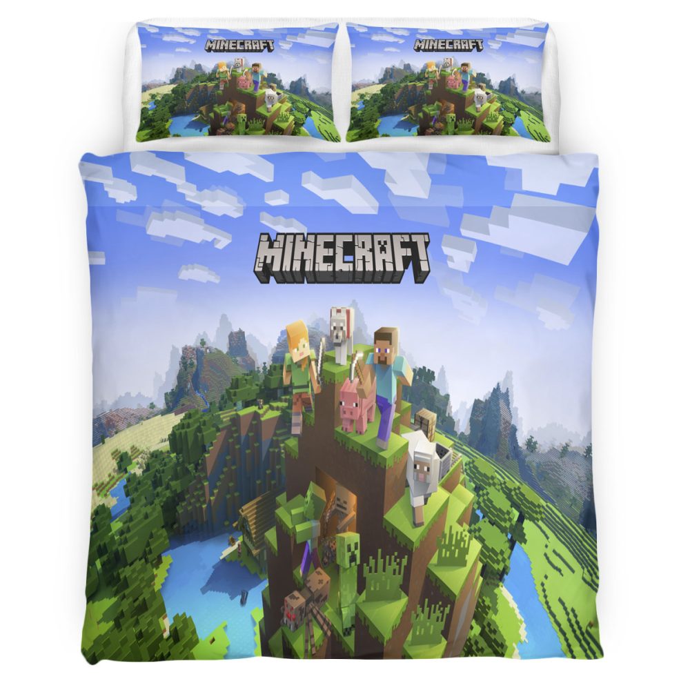 Housse De Couette Minecraft 105 Parure de lit Ensemble De Literie