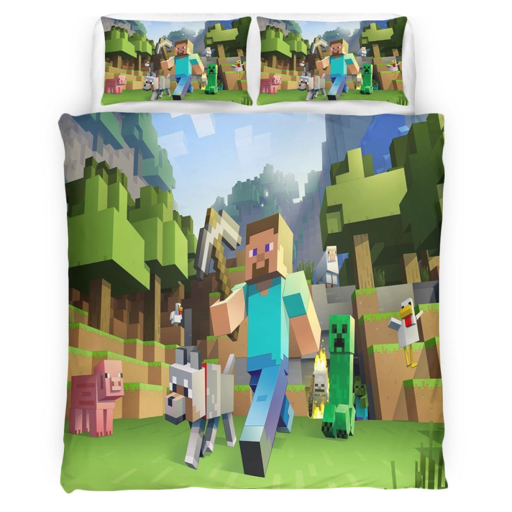 Housse De Couette Minecraft 107 Parure de lit Ensemble De Literie