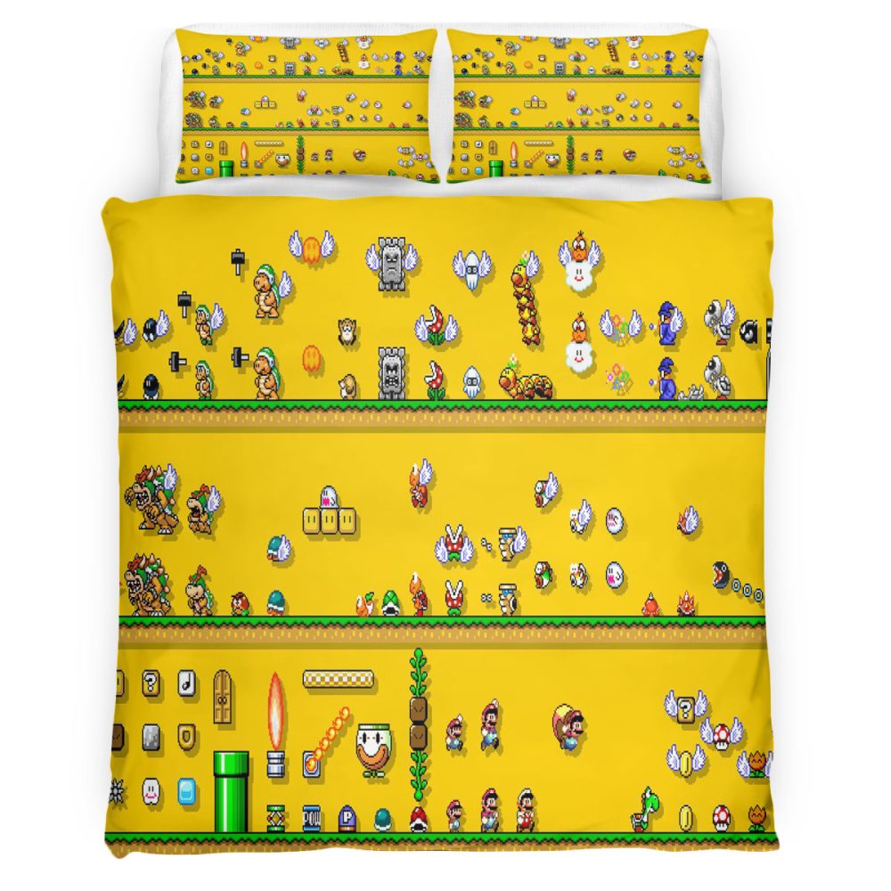 Housse De Couette Super Mario 104 Parure de lit Ensemble De Literie