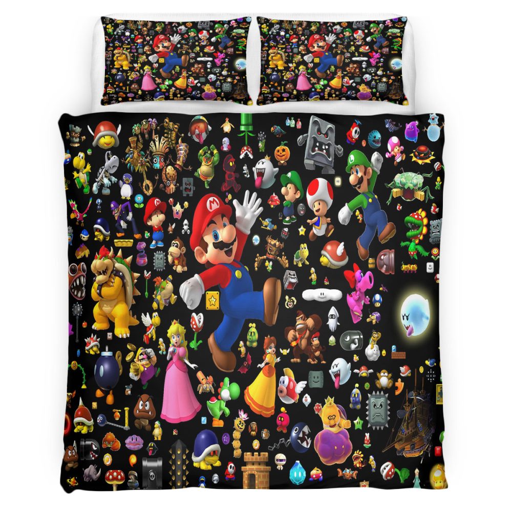 Housse De Couette Super Mario 119 Parure de lit Ensemble De Literie