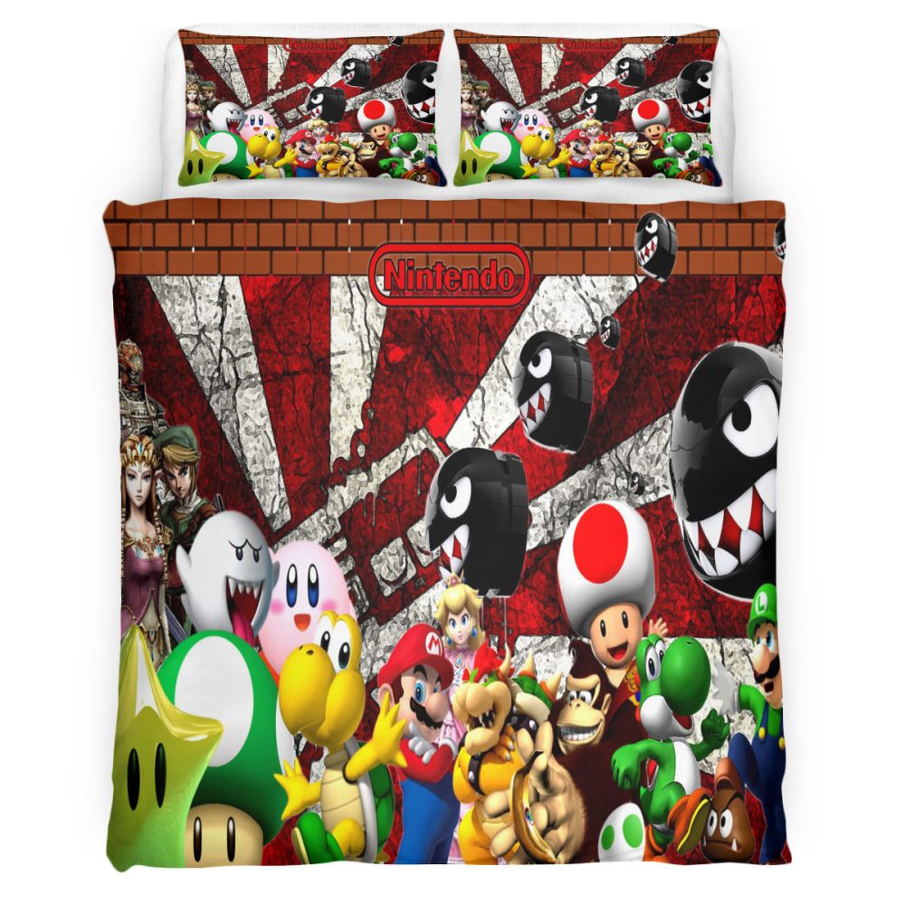 Housse De Couette Super Mario 103 Parure de lit Ensemble De Literie