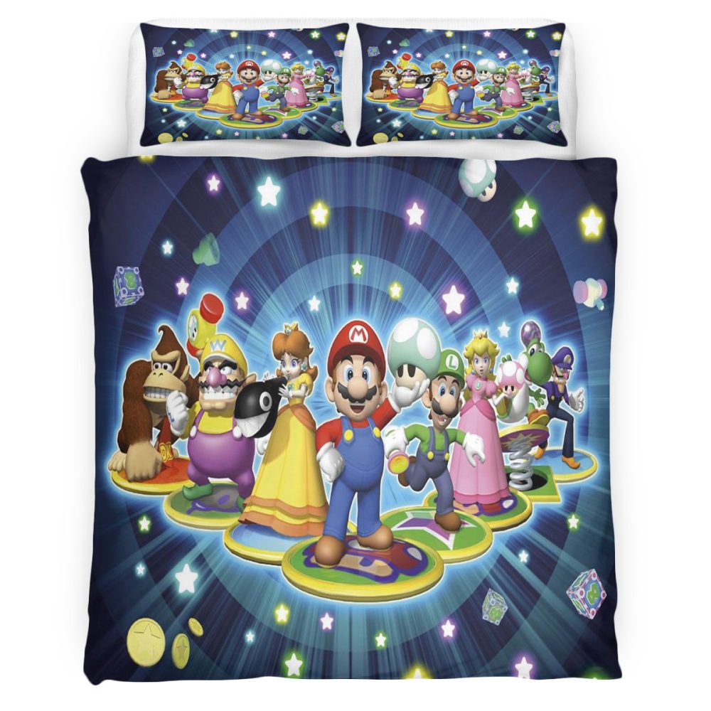 Housse De Couette Super Mario 108 Parure de lit Ensemble De Literie