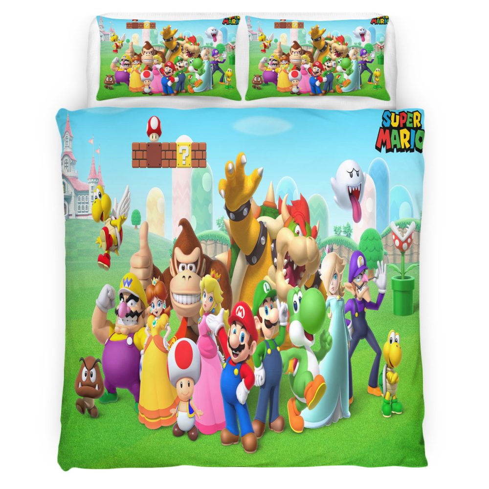 Housse De Couette Super Mario 117 Parure de lit Ensemble De Literie