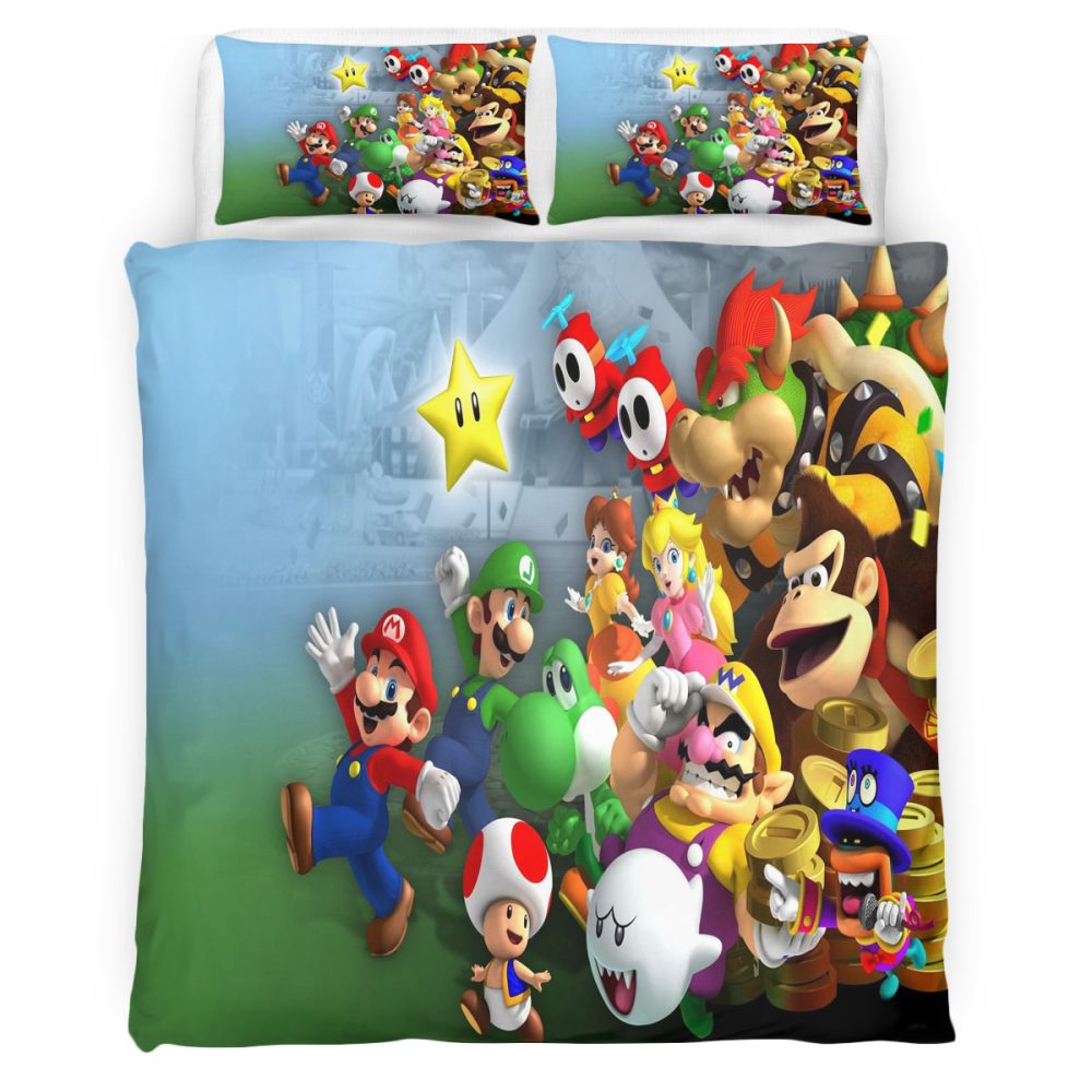 Housse De Couette Super Mario 121 Parure de lit Ensemble De Literie