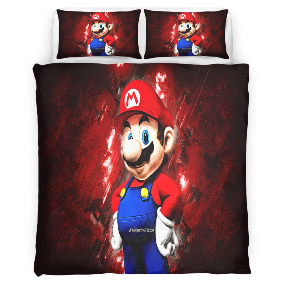 Housse De Couette Super Mario 110 Parure de lit Ensemble De Literie