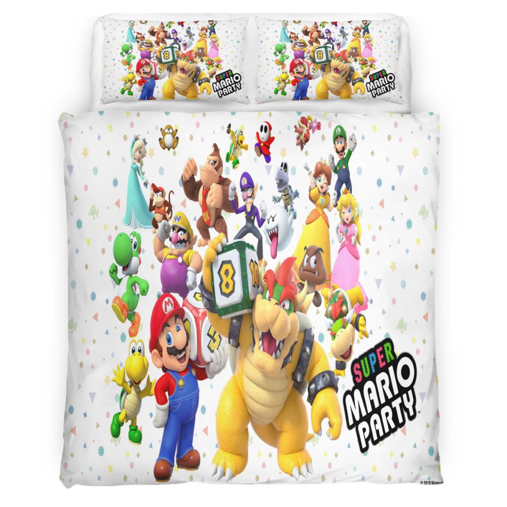 Housse De Couette Super Mario 130 Parure de lit Ensemble De Literie