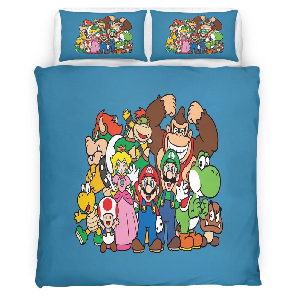 Housse De Couette Super Mario 101 Parure de lit Ensemble De Literie