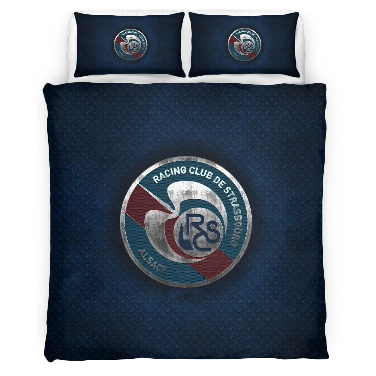 Housse De Couette RC Strasbourg Alsace French Football Team 03 Parure de lit Ensemble De Literie
