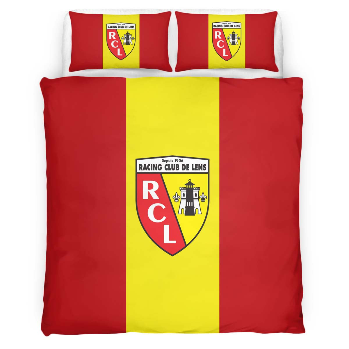 Housse De Couette RC Lens French Football Team 07 Parure de lit Ensemble De Literie