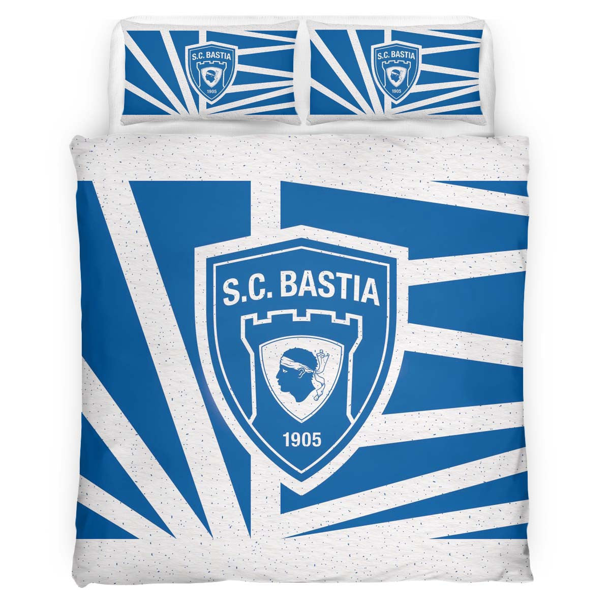 Housse De Couette SC Bastia Football Team 04 Parure de lit Ensemble De Literie