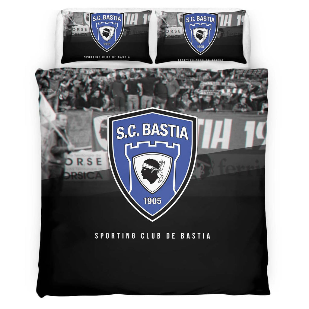 Housse De Couette SC Bastia Football Team 03 Parure de lit Ensemble De Literie
