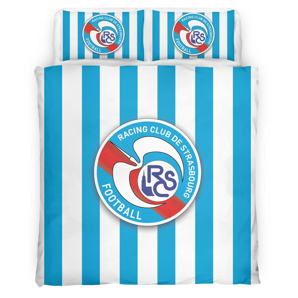 Housse De Couette RC Strasbourg Alsace French Football Team 14 Parure de lit Ensemble De Literie