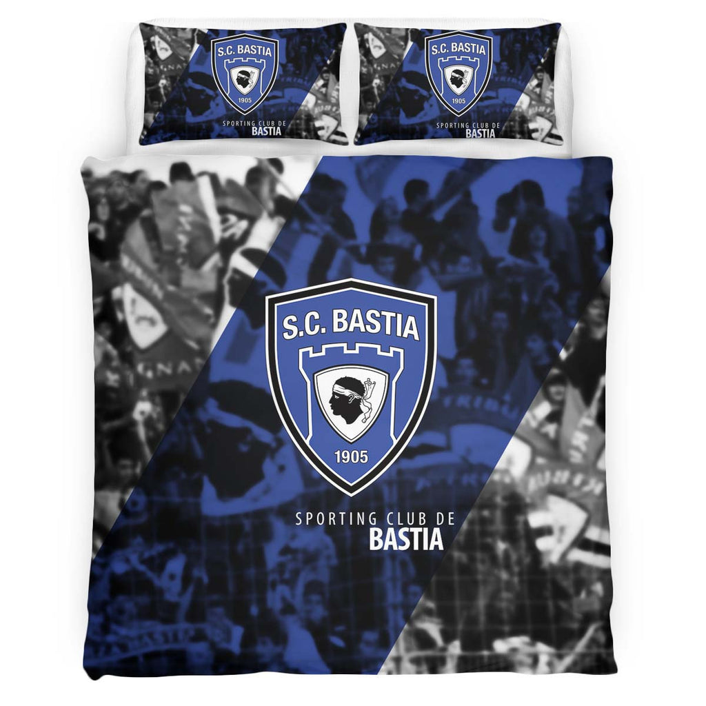 Housse De Couette SC Bastia Football Team 02 Parure de lit Ensemble De Literie