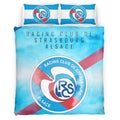 Housse De Couette RC Strasbourg Alsace French Football Team 13 Parure de lit Ensemble De Literie