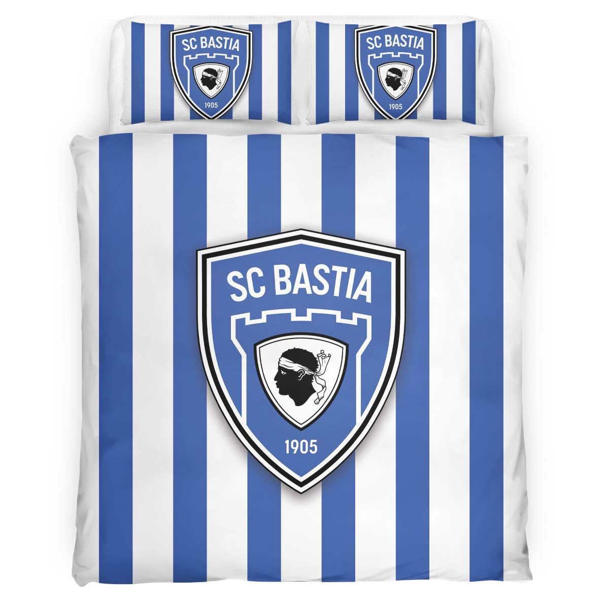 Housse De Couette SC Bastia Football Team 08 Parure de lit Ensemble De Literie