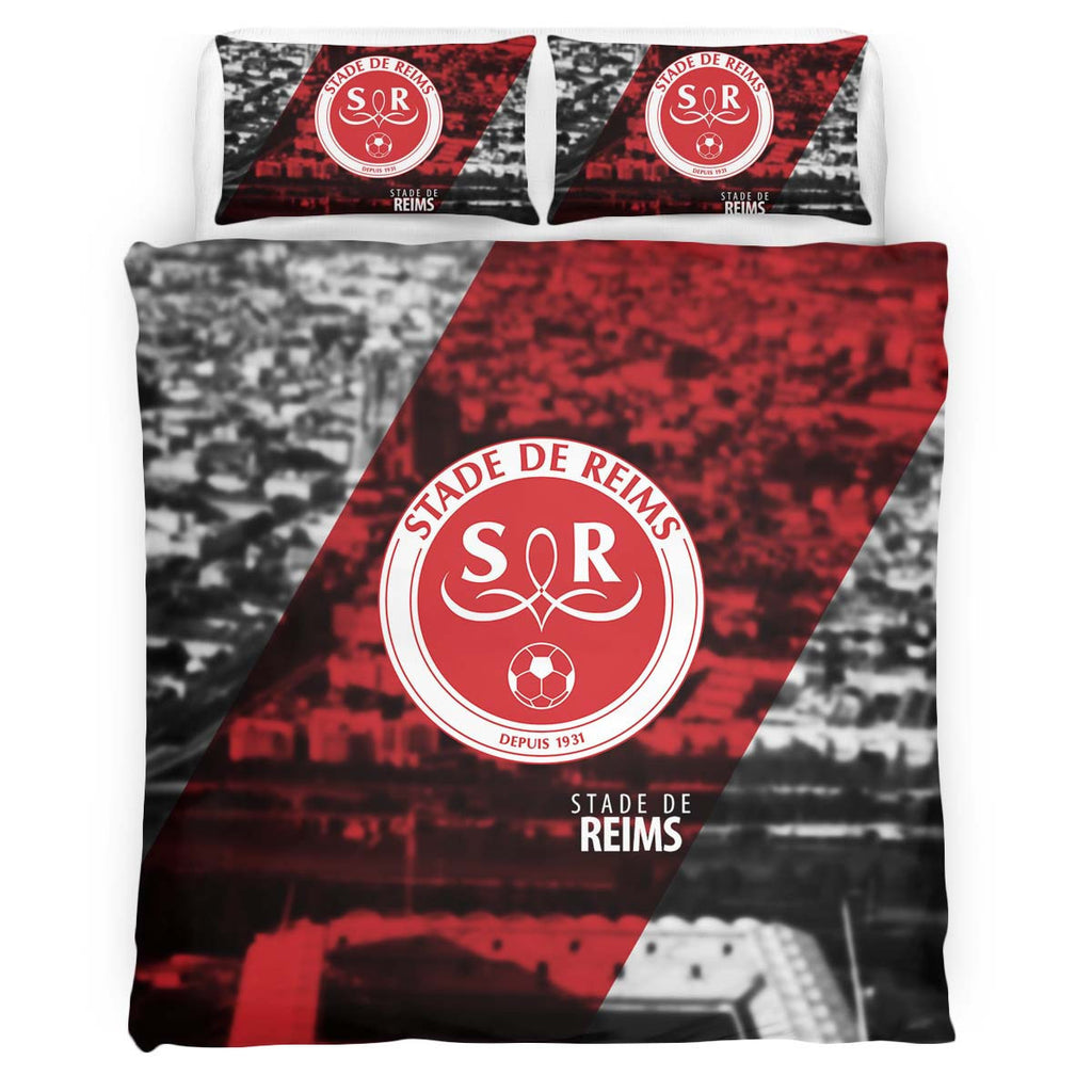 Housse De Couette Stade de Reims Football Team 01 Parure de lit Ensemble De Literie