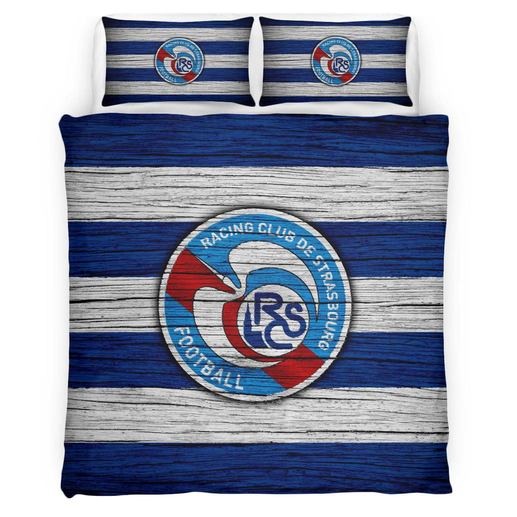 Housse De Couette RC Strasbourg Alsace French Football Team 06 Parure de lit Ensemble De Literie