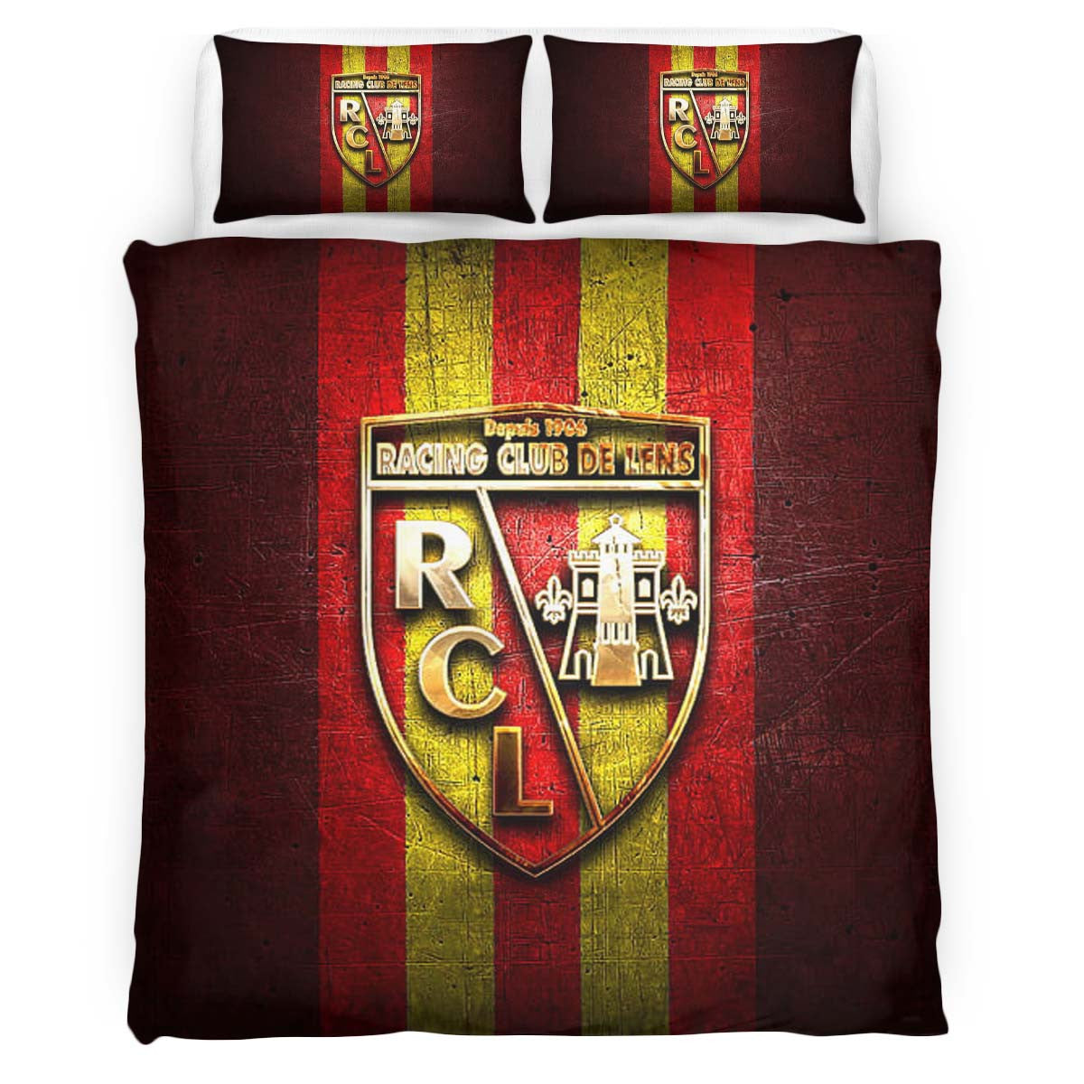 Housse De Couette RC Lens French Football Team 04 Parure de lit Ensemble De Literie