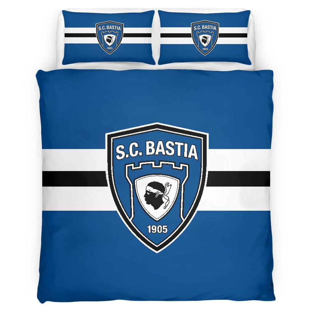 Housse De Couette SC Bastia Football Team 06 Parure de lit Ensemble De Literie