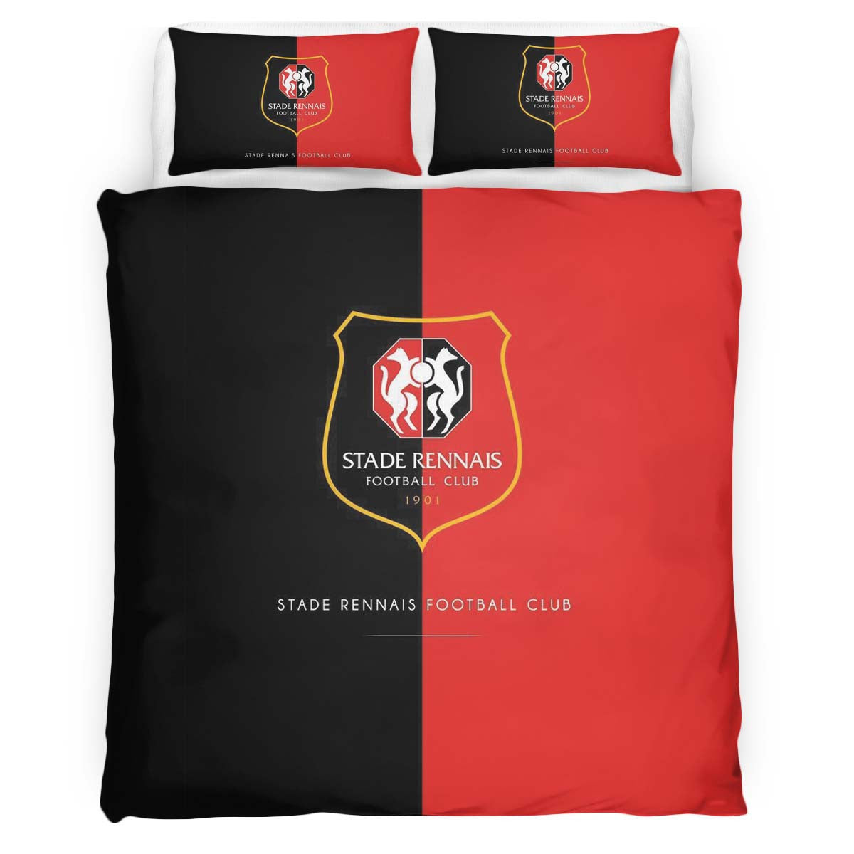 Housse De Couette Stade Rennais FC 1 Parure de lit Ensemble De Literie