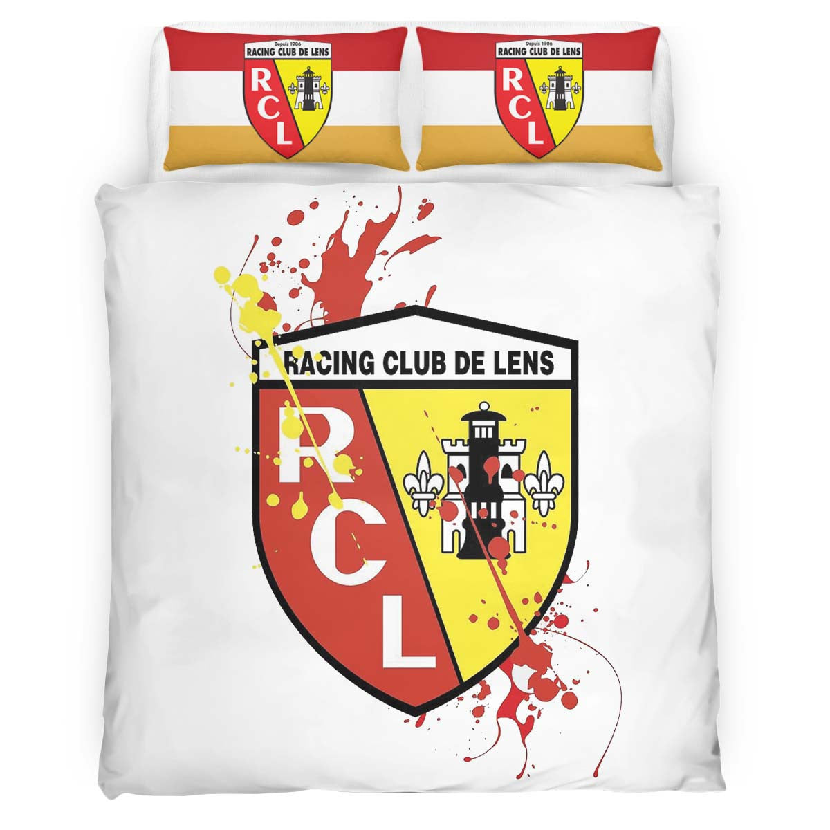 Housse De Couette RC Lens French Football Team 10 Parure de lit Ensemble De Literie