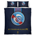 Housse De Couette RC Strasbourg Alsace French Football Team 08 Parure de lit Ensemble De Literie