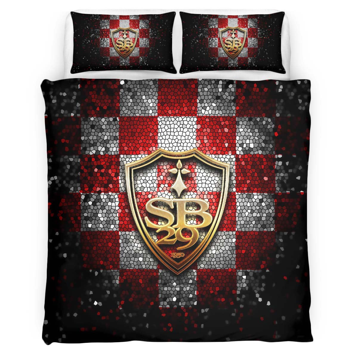 Housse De Couette Stade Brestois Football Team 1 Parure de lit Ensemble De Literie