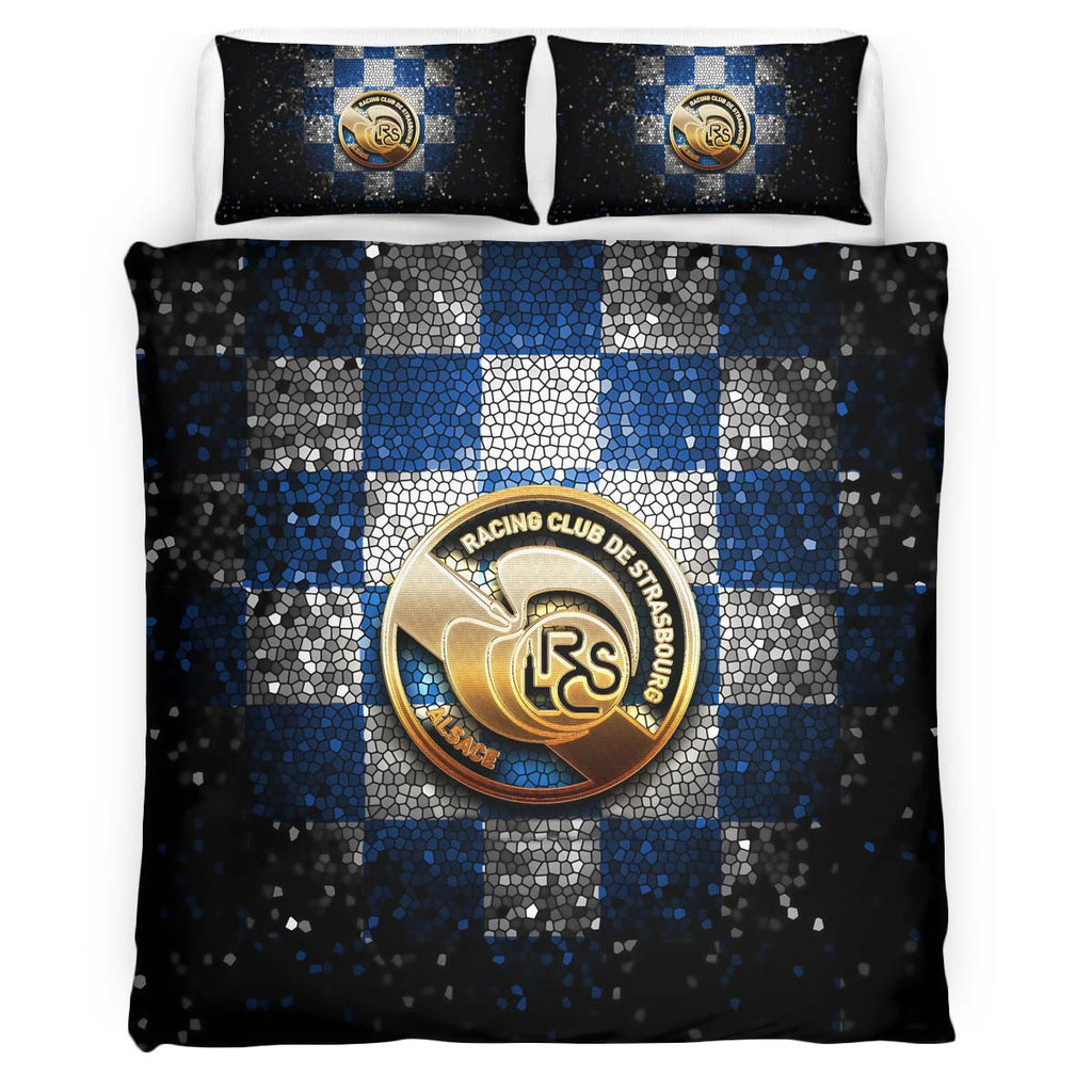 Housse De Couette RC Strasbourg Alsace French Football Team 05 Parure de lit Ensemble De Literie