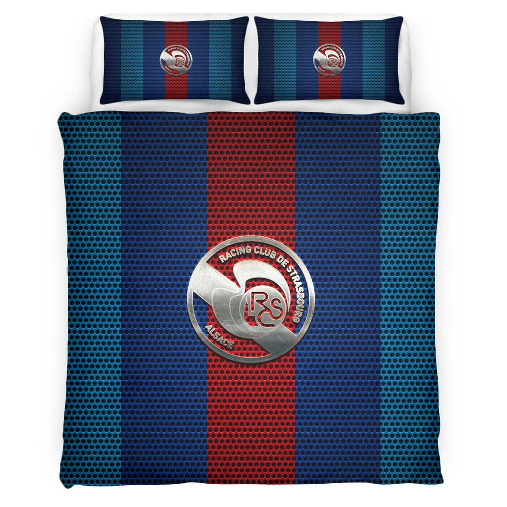 Housse De Couette RC Strasbourg Alsace French Football Team 01 Parure de lit Ensemble De Literie